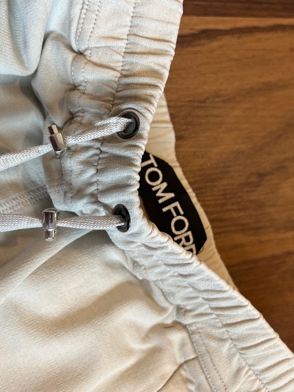 Tom Ford Cream Drawstring Pencil Skirt - Picture 5 of 8